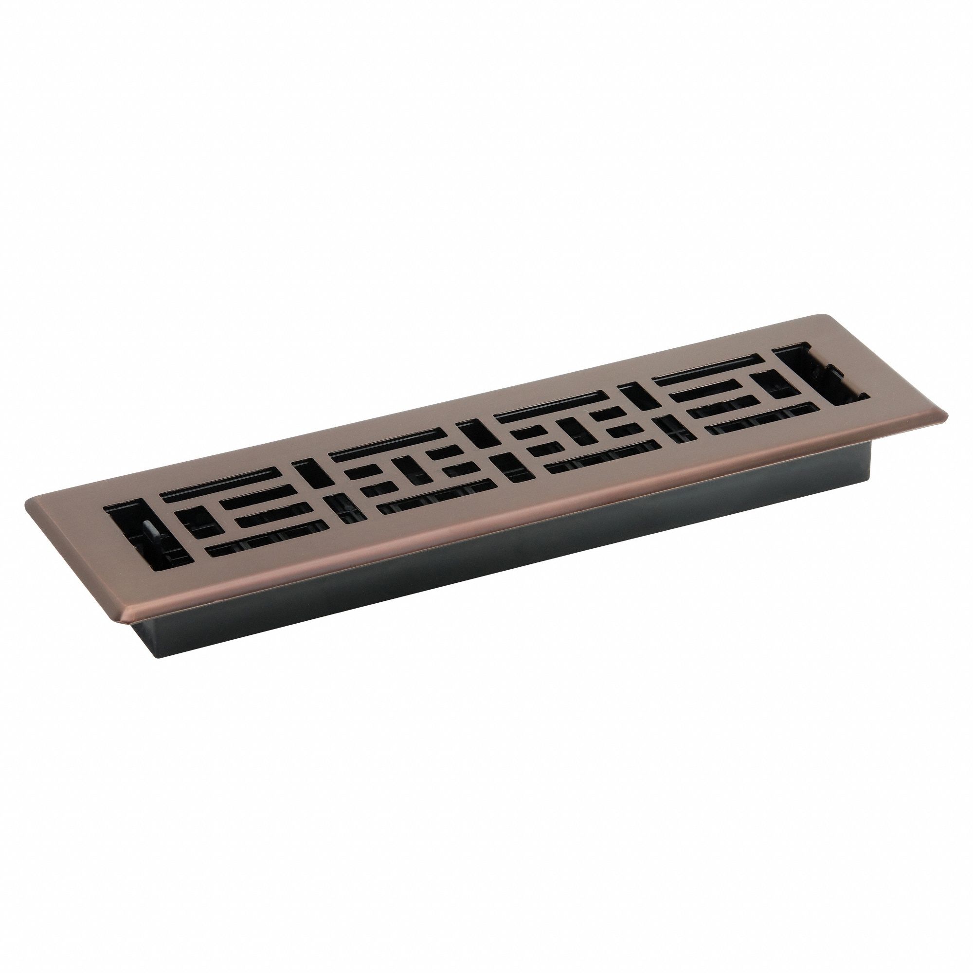 Floor Register: Floor, 13 1/2 in H, 3 3/4 in W, Decorative, Rubbed, Bronze, Steel Grille, One-Way