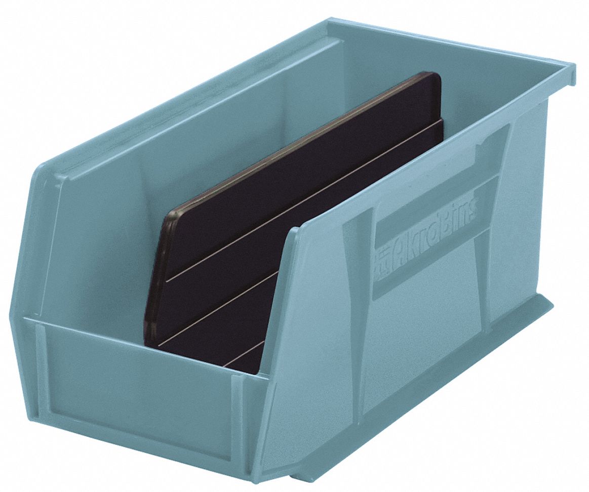 AKROMILS Hang and Stack Bin 5 1/2 in x 10 7/8 in x 5 in, Light Blue