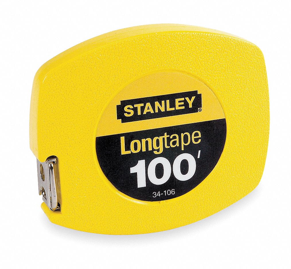 Stanley 100 Ft Steel Sae Long Tape Measure Yellow 5tg51 34 106 Grainger