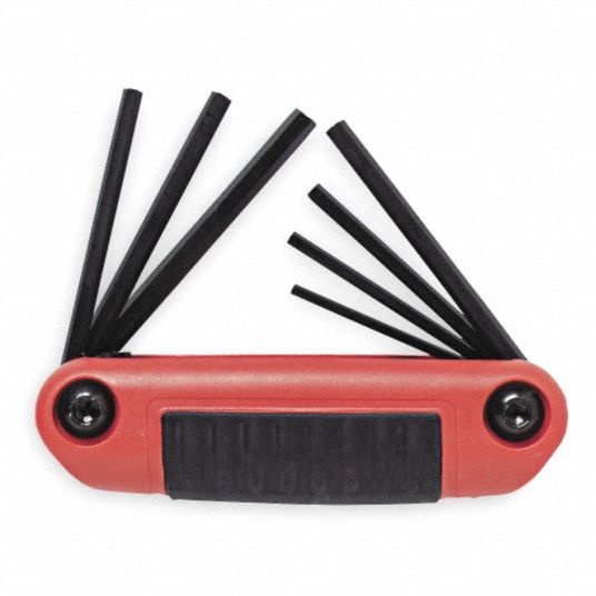 PROTO Hex Key Set, Folding Key Shape, Short, Black Oxide, Number of