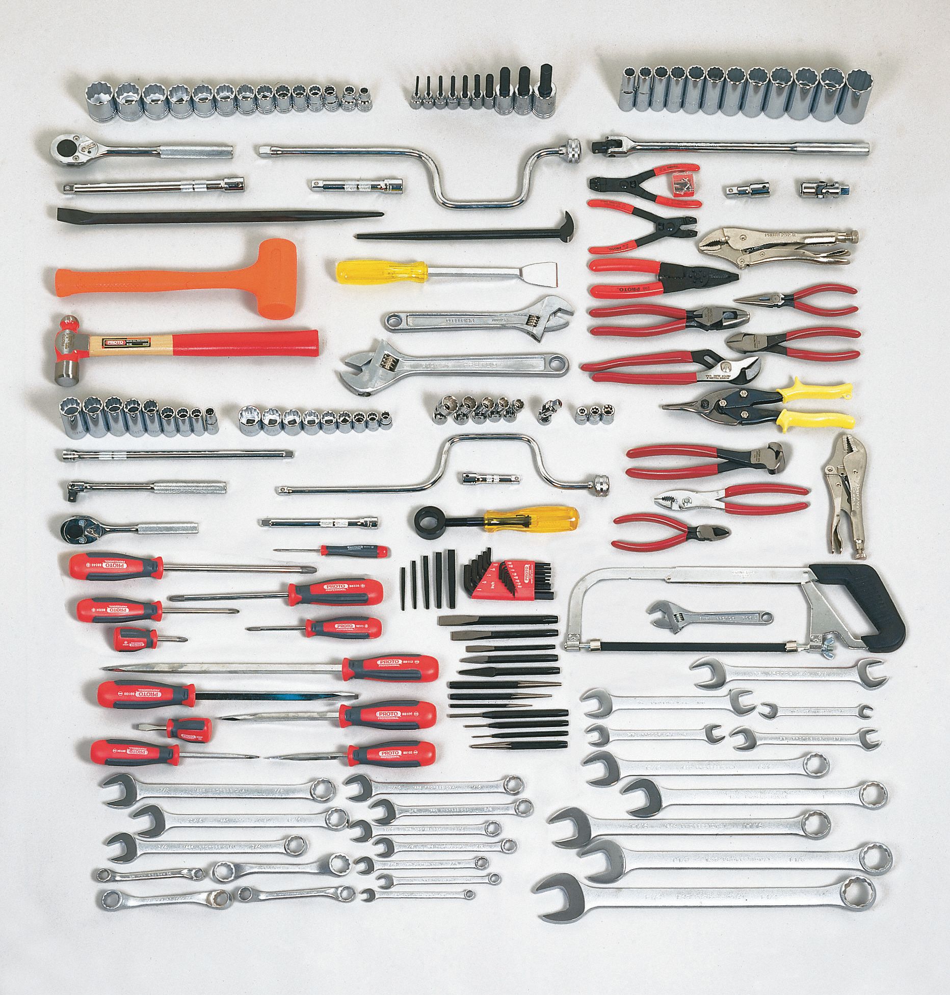 MASTER TOOL SET, 66 TOTAL PIECES, SAE, 3/8 IN/1/2 IN SOCKET DRIVE SIZE