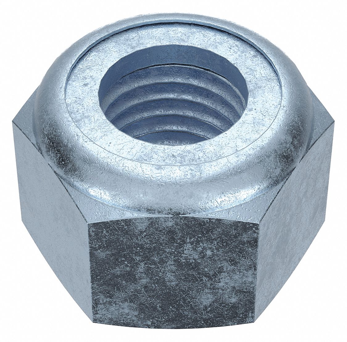 Lock Nut: Nylon Insert, Std Hex, 5/16"-24 Thread Size, Steel, Grade 5, Zinc-Plated, 100 PK