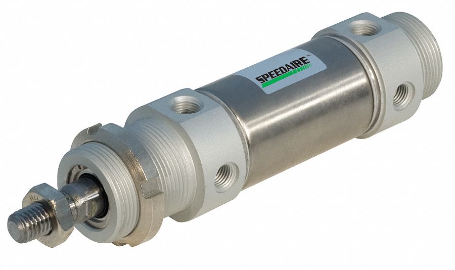 Nose Mounted Air Cylinder 16mm Air Cylinder Bore Dia with 125mm Stroke Stainless Steel 