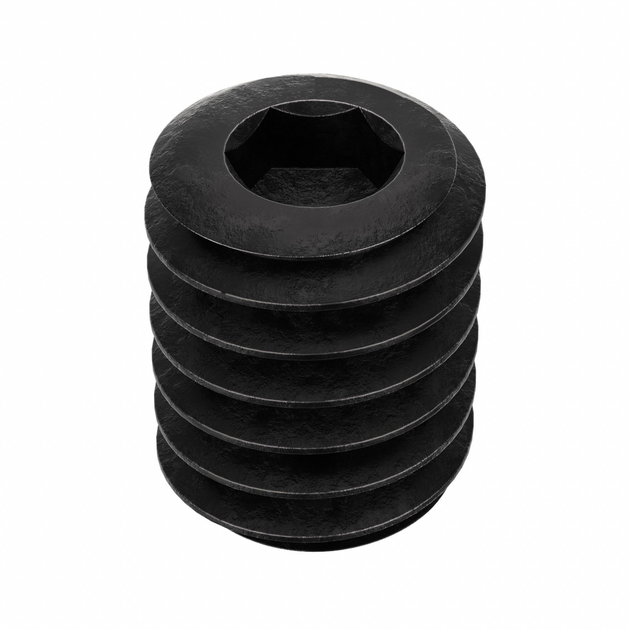Socket Set Screw: #6-40 Thread Size, 3/16 in Overall Lg, Cup pt, Alloy Steel, Black Oxide, 100 PK