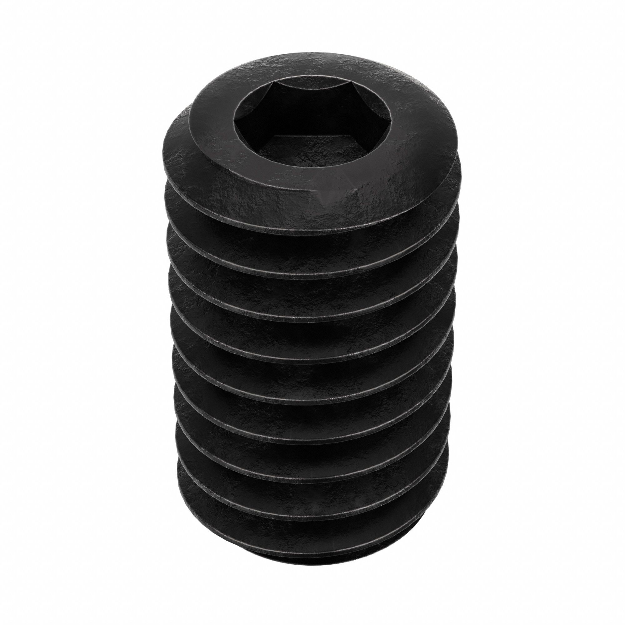 Socket Set Screw: #6-40 Thread Size, 1/4 in Overall Lg, Cup pt, Alloy Steel, Black Oxide, 100 PK