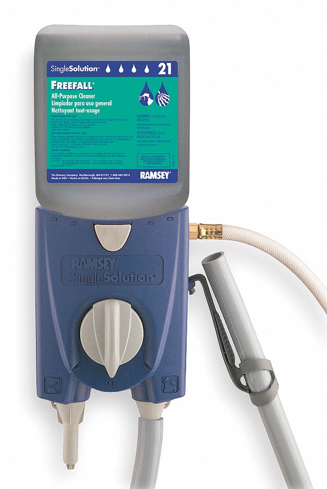 RAMSEY Chemical Mixing Dispenser, Wall Mount 5TP03SINGLE SOLUTION