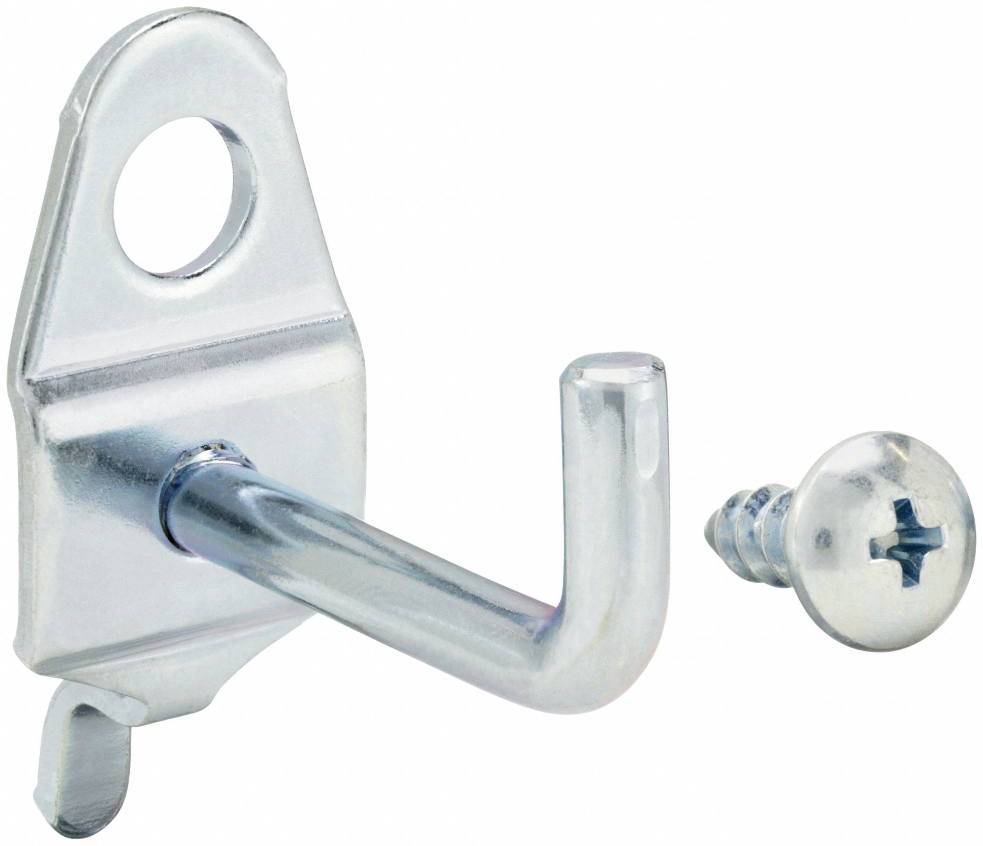 SINGLE ROD PEGBOARD HOOK, ¼ IN PEG HOLE, FOR 1 IN PEGBOARD HOLE SPACING, 10 PK