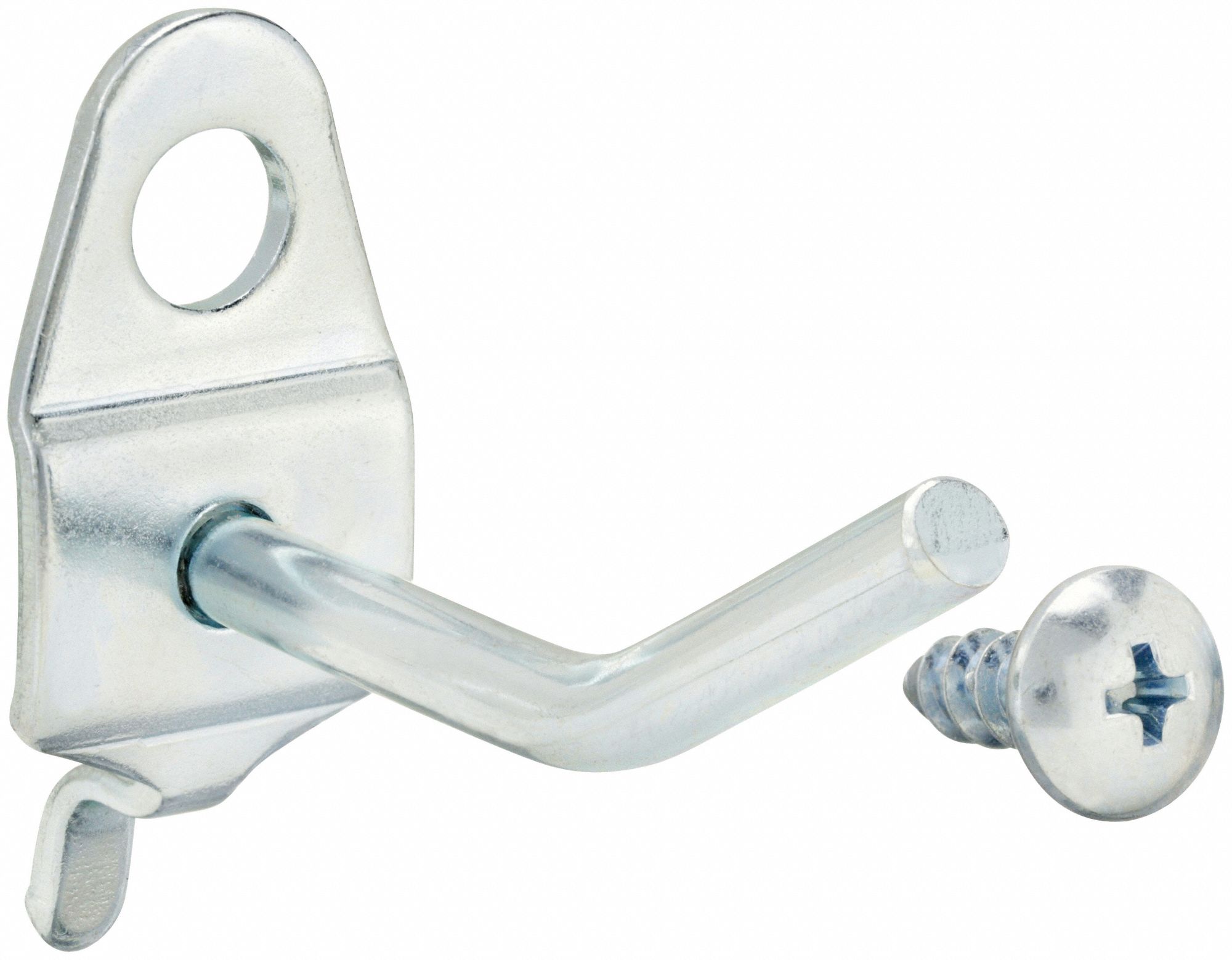SINGLE ROD PEGBOARD HOOK, ¼ IN PEG HOLE, FOR 1 IN PEGBOARD HOLE SPACING, 10 PK