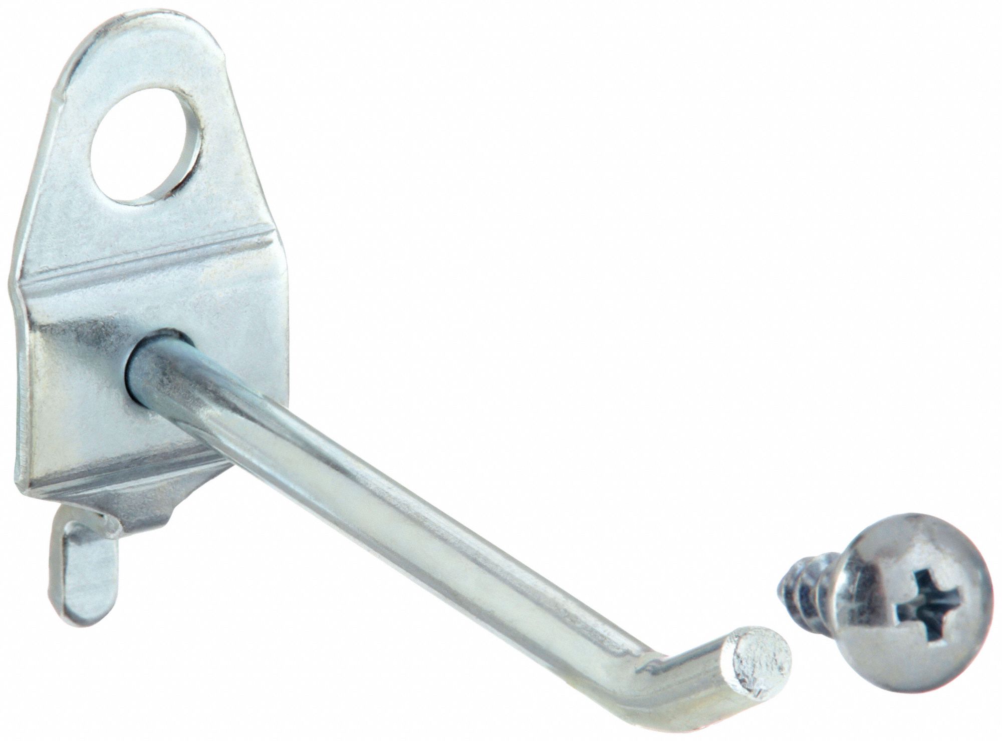 SINGLE ROD PEGBOARD HOOK, 9/32 IN PEG HOLE, FOR 1 IN PEGBOARD HOLE SPACING, 10 PK