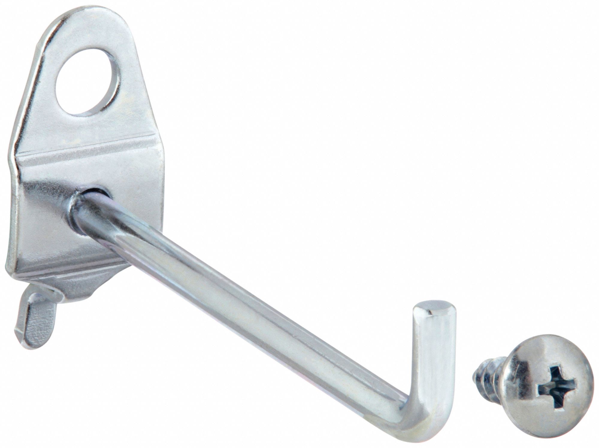 SINGLE ROD PEGBOARD HOOK, ¼ IN PEG HOLE, FOR 1 IN PEGBOARD HOLE SPACING, 10 PK