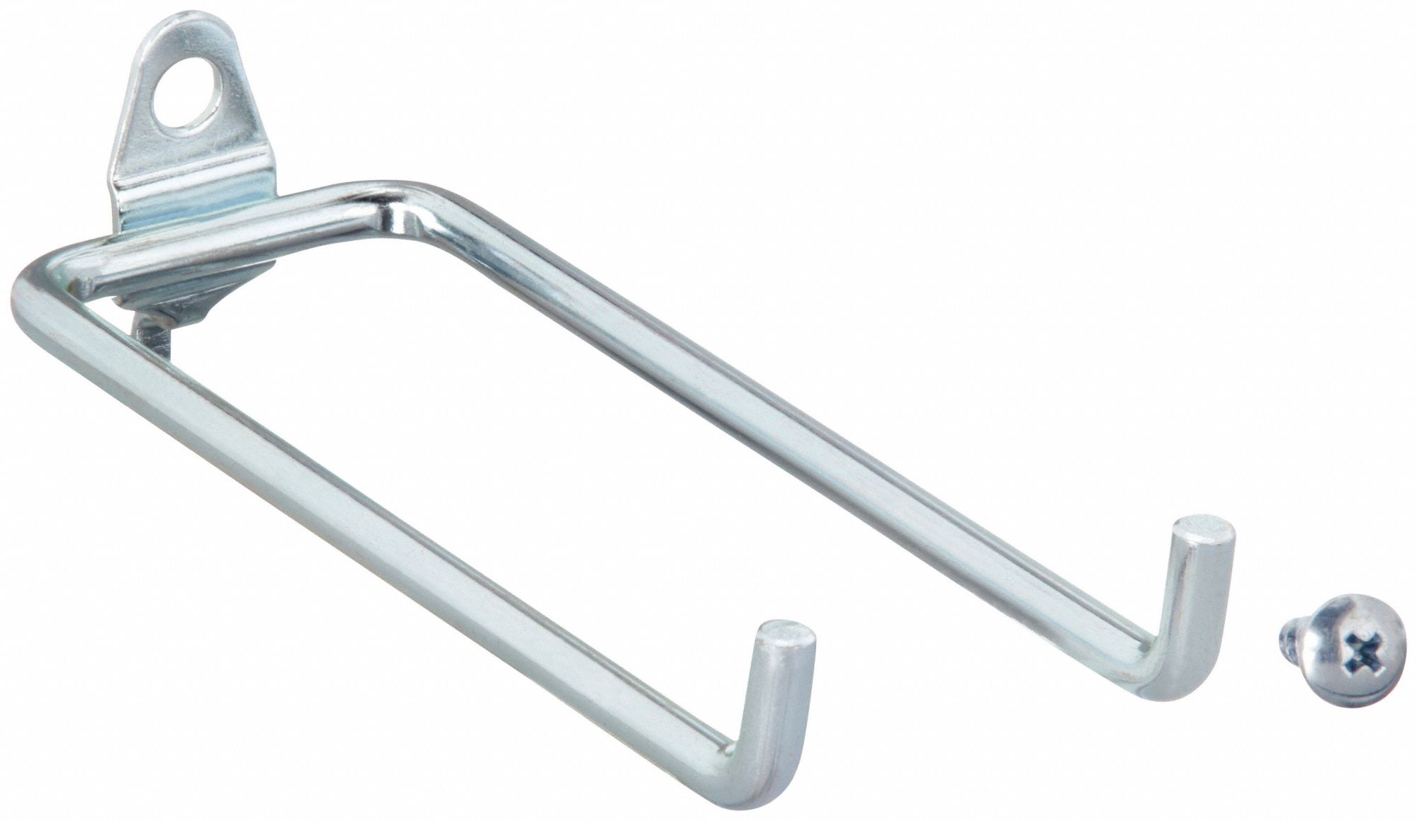 DOUBLE ROD PEGBOARD HOOK, ¼ IN PEG HOLE, FOR 1 IN PEGBOARD HOLE SPACING, 10 PK