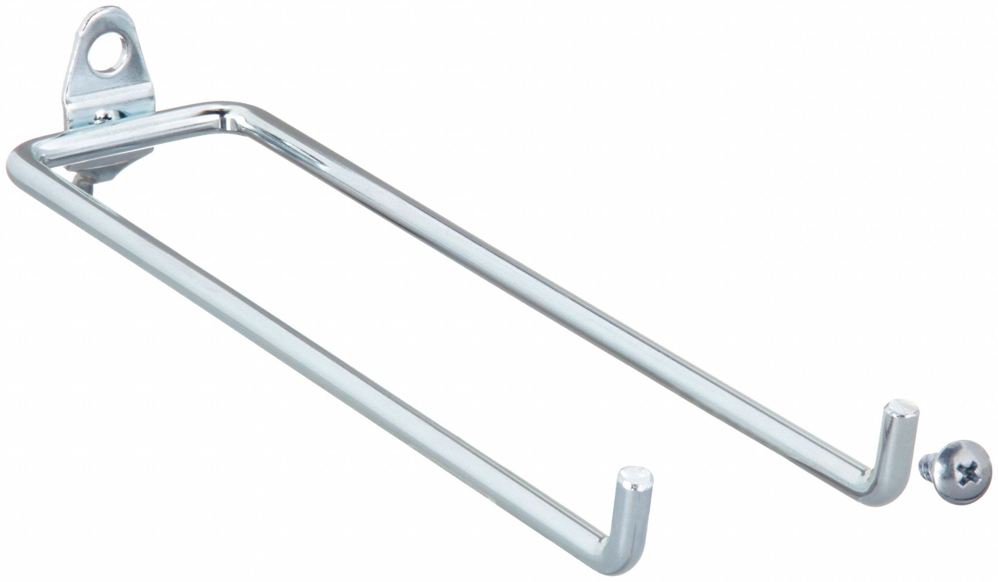 DOUBLE ROD PEGBOARD HOOK, ¼ IN PEG HOLE, FOR 1 IN PEGBOARD HOLE SPACING, 5 PK