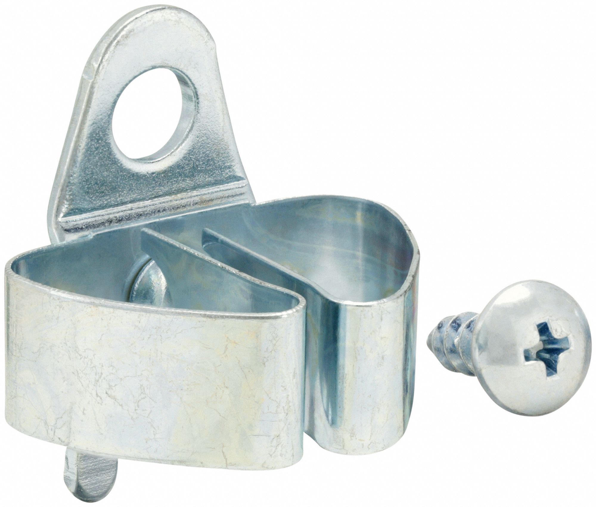 STANDARD SPRING CLIP, ¼ IN PEG HOLE, FOR 1 IN PEGBOARD HOLE SPACING, SILVER, 10 PK
