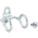 DOUBLE RING TOOL HOLDER, ¼ IN PEG HOLE, FOR 1 IN PEGBOARD HOLE SPACING, 10 PK