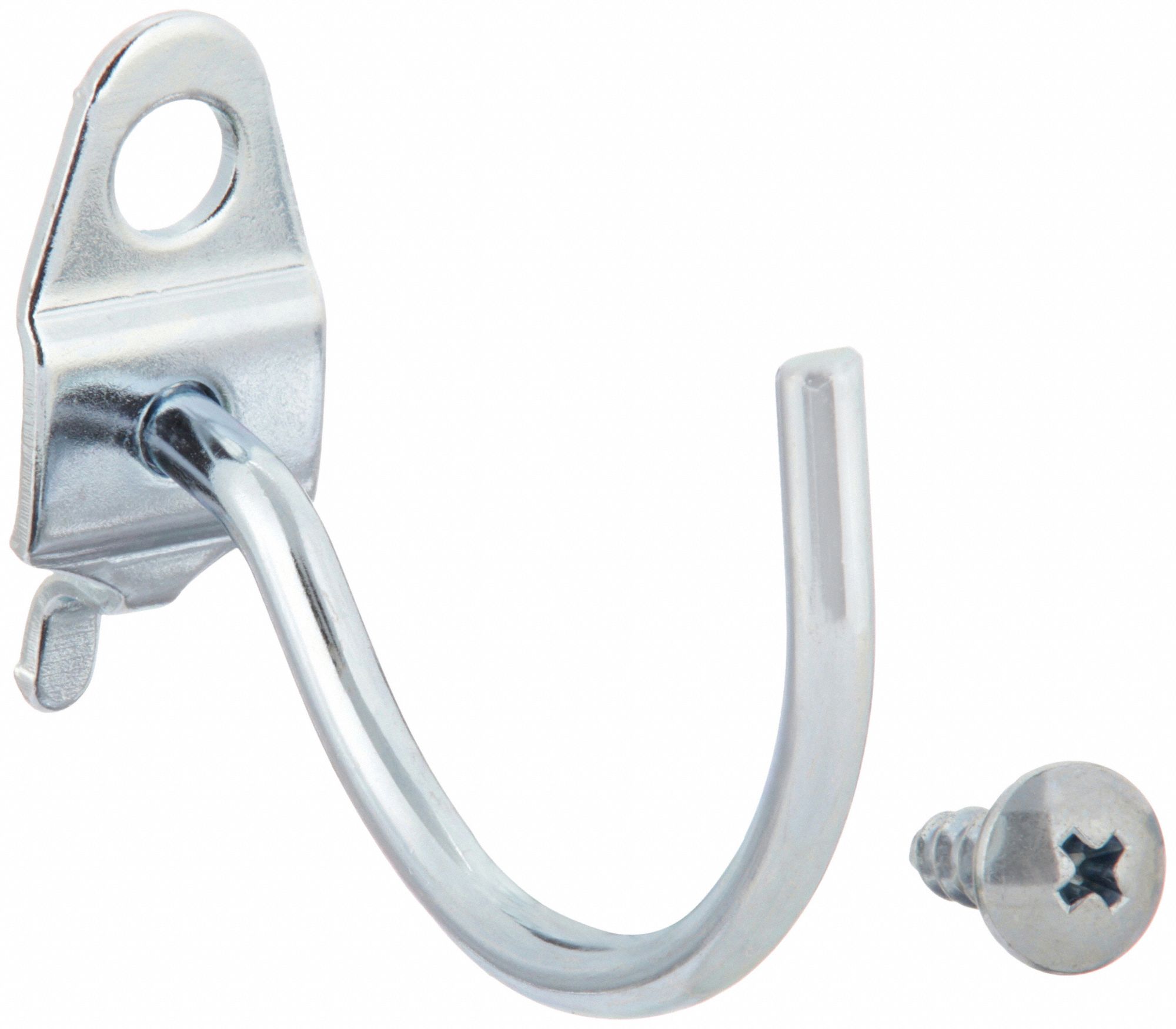 CURVED PEGBOARD HOOK, 9/32 IN PEG HOLE, FOR 1 IN PEGBOARD HOLE SPACING, 10 PK