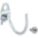 CURVED PEGBOARD HOOK, 9/32 IN PEG HOLE, FOR 1 IN PEGBOARD HOLE SPACING, 10 PK