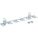 MULTI-PRONG TOOL HOLDER, ¼ IN PEG HOLE, FOR 1 IN PEGBOARD HOLE SPACING, 5 PK