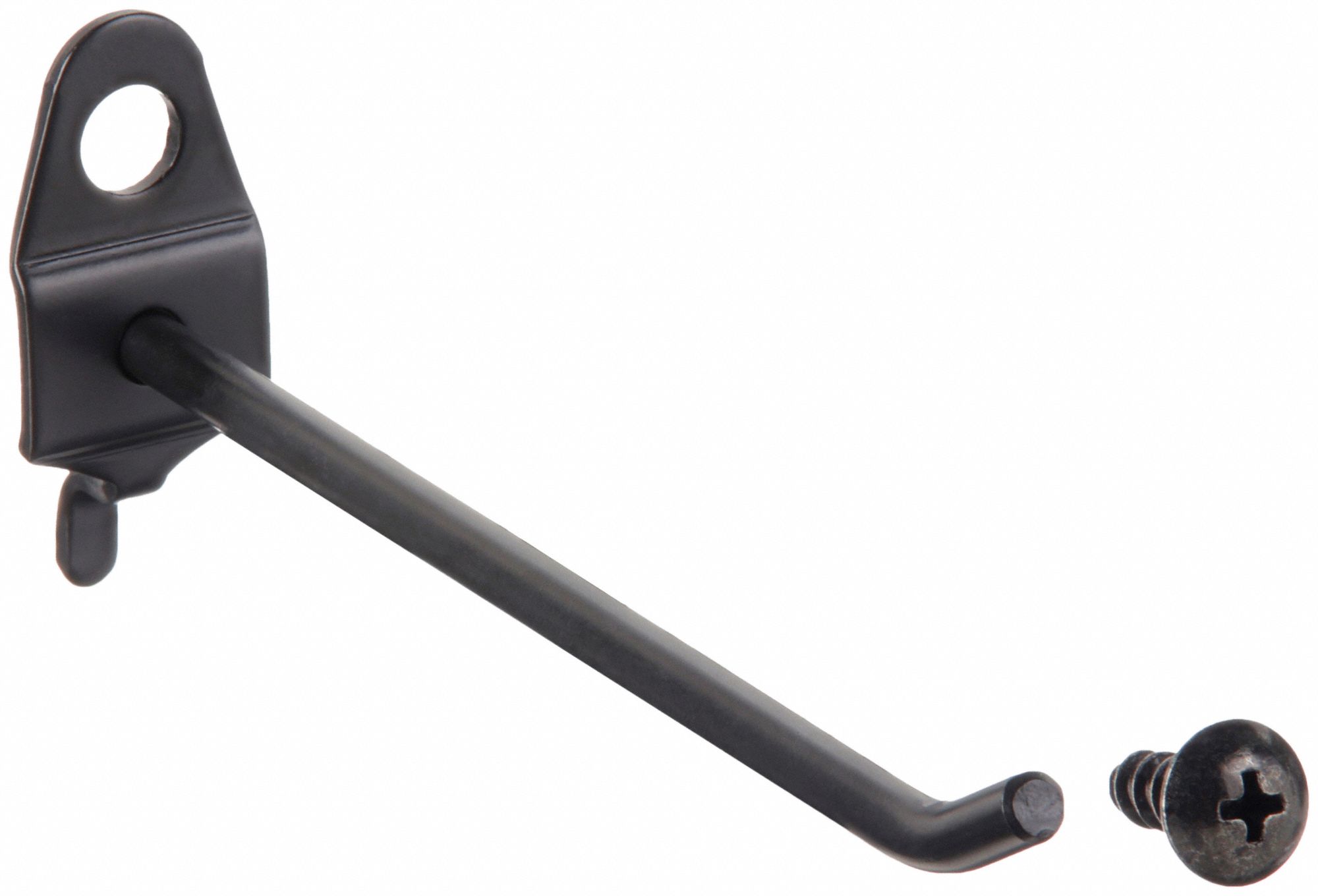 SINGLE ROD PEGBOARD HOOK, ¼ IN PEG HOLE, FOR 1 IN PEGBOARD HOLE SPACING, 10 PK
