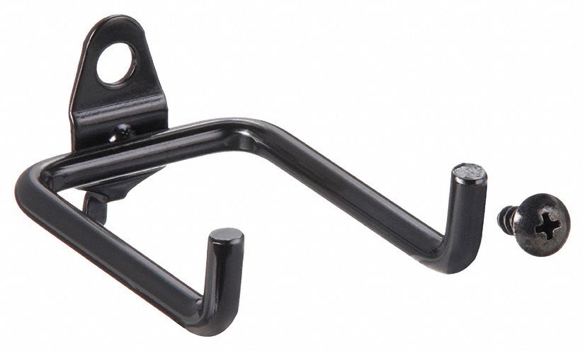 DOUBLE ROD PEGBOARD HOOK, ¼ IN PEG HOLE, FOR 1 IN PEGBOARD HOLE SPACING, 10 PK