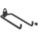 DOUBLE ROD PEGBOARD HOOK, ¼ IN PEG HOLE, FOR 1 IN PEGBOARD HOLE SPACING, 10 PK