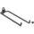 DOUBLE ROD PEGBOARD HOOK, ¼ IN PEG HOLE, FOR 1 IN PEGBOARD HOLE SPACING, 5 PK