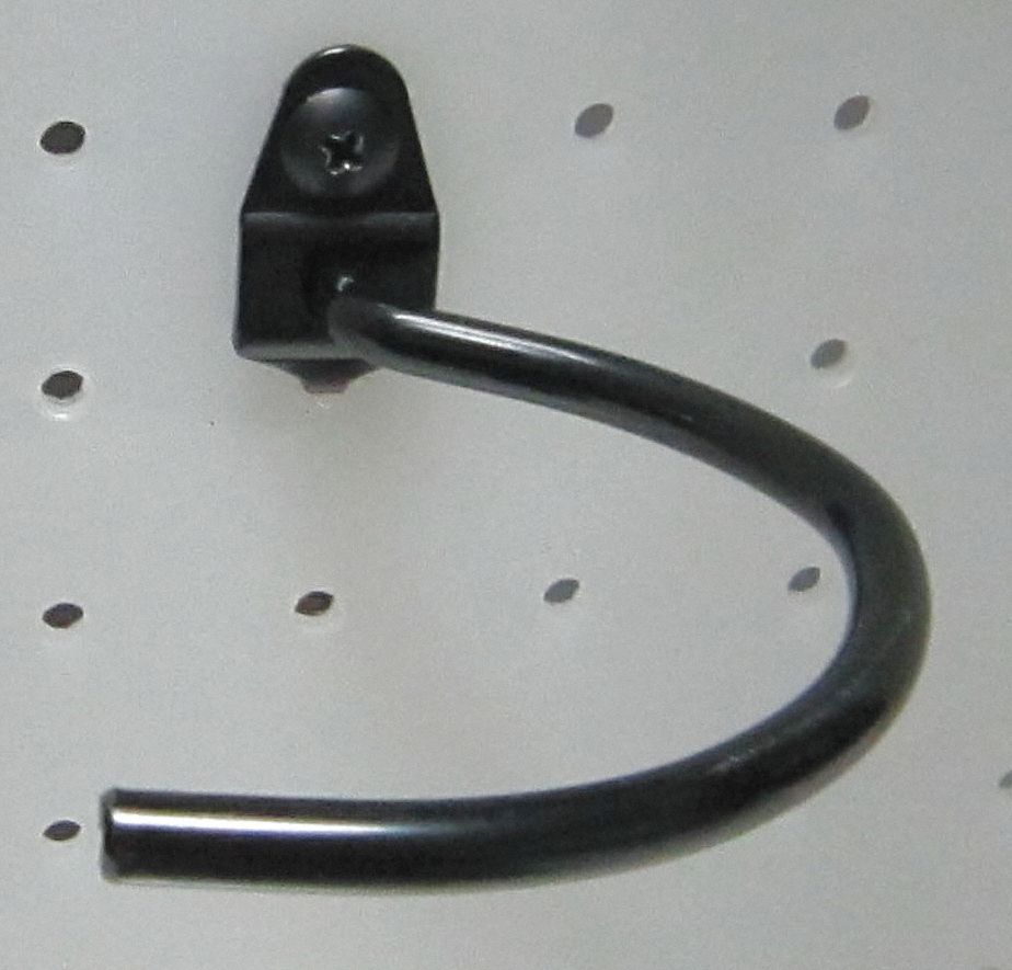 Curved Pegboard Hook, PK 10 Grainger