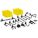PEGBOARD HOOK ASSORTMENT KIT, ¼ IN PEG HOLE, FOR 1 IN PEGBOARD HOLE SPACING, BLACK