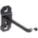 SINGLE ROD PEGBOARD HOOK, 3½ IN X 1 IN, SCREW-IN, SURFACE, BLACK, 5 PK