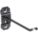 SINGLE ROD PEGBOARD HOOK, 4½ IN X 1 IN, SCREW-IN, SURFACE, BLACK, 5 PK