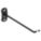 SINGLE ROD PEGBOARD HOOK, 8½ IN X 1 IN, SCREW-IN, SURFACE, BLACK, 5 PK