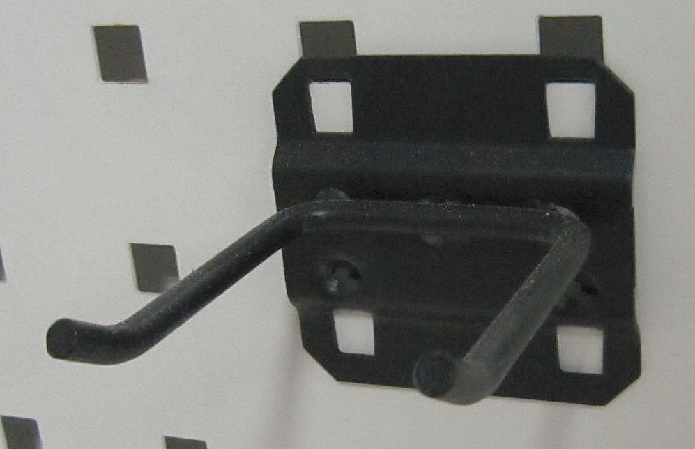 GRAINGER APPROVED Double Rod Pegboard Hook 2 in, ScrewIn, Surface