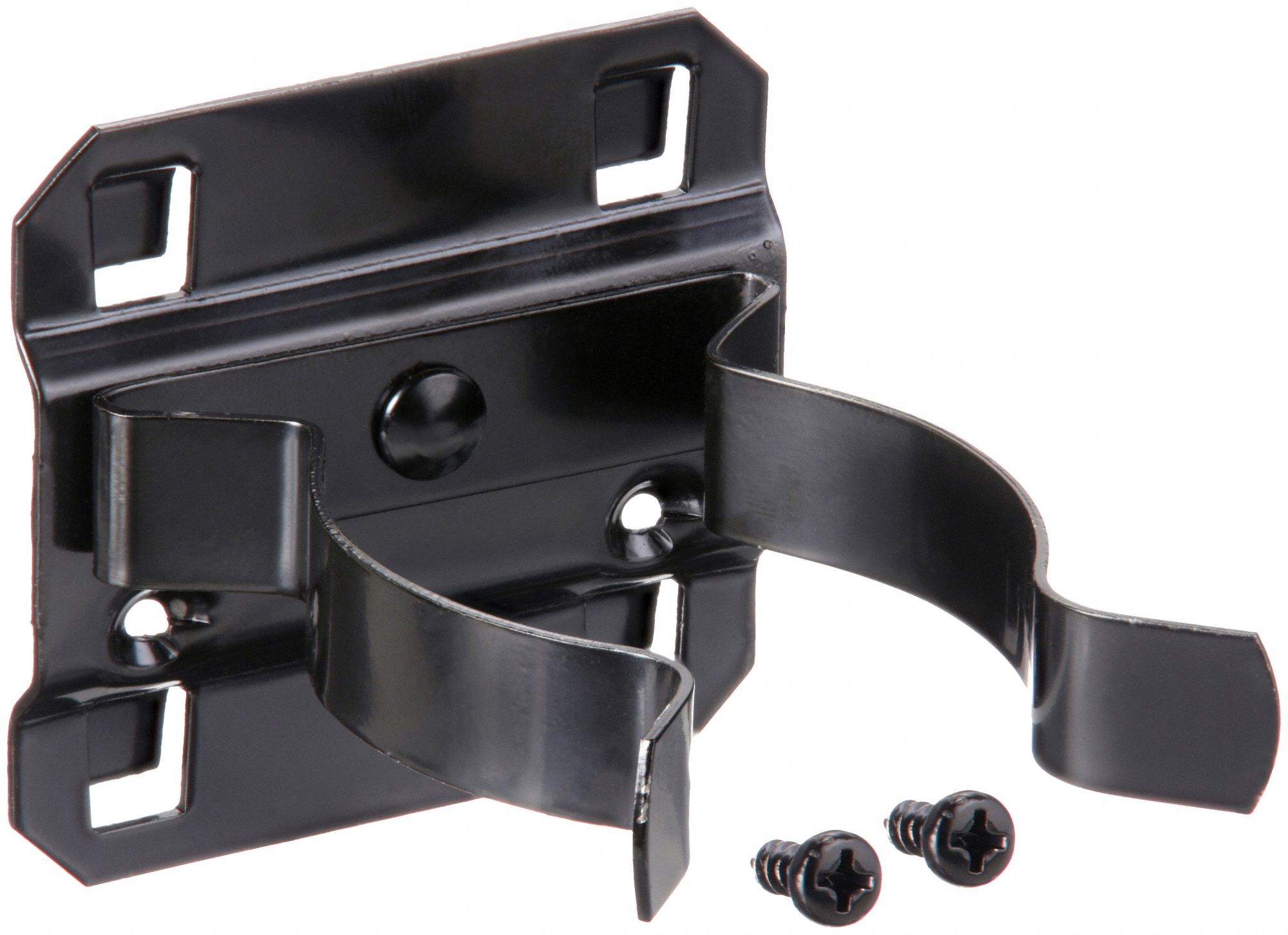 EXTENDED SPRING CLIP, 3 IN X 2¼ IN, SCREW-IN, SURFACE, BLACK
