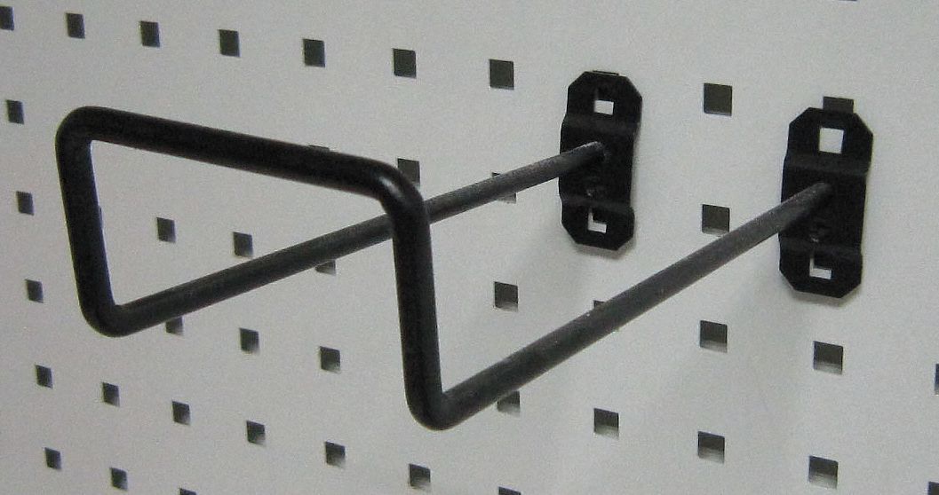 GRAINGER APPROVED Double Closed Pegboard Hook 2 3/4 in x 2 3/4 in