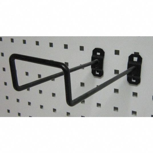 GRAINGER APPROVED Steel Double Closed Pegboard Hook, Screw In Mounting