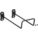 DOUBLE CLOSED PEGBOARD HOOK, 8½ IN X 4 IN, SCREW-IN, SURFACE, BLACK