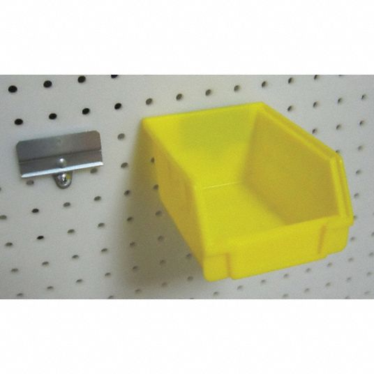 GRAINGER APPROVED Pastic/Steel Pegboard Bin, Screw In Mounting Type