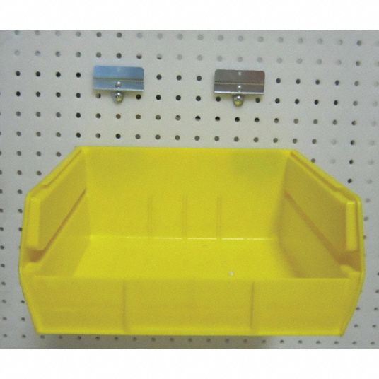 GRAINGER APPROVED Pastic/Steel Pegboard Bin, Screw In Mounting Type