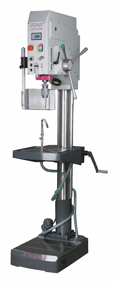 OPTIMUM 3 Motor HP Floor Drill Press, Geared Head Drive Type, 22 in ...