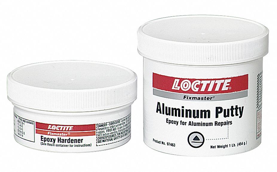 LOCTITE Aluminum Putty: Aluminum Filled, Non-Slumping, 1 lb, with Temp. Range of Up to 200°F