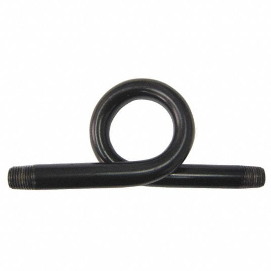 GRAINGER APPROVED Pressure Gauge Siphon Iron, 1/4 in NPT, 5 11/16 in