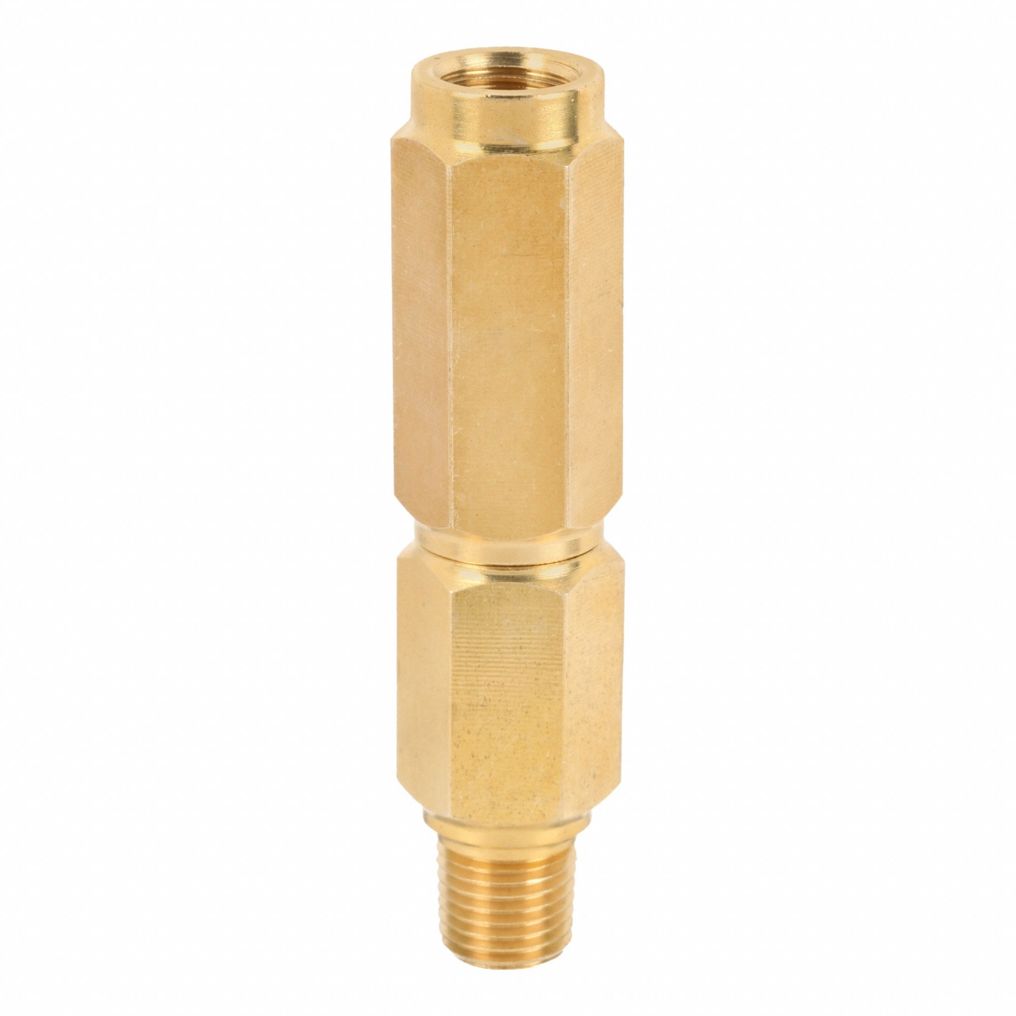 PRESSURE GAUGE SNUBBER, RED BRASS, PISTON, 1/4" RED BRASS NPT, 3,000 PSI MAXIMUM PRESSURE