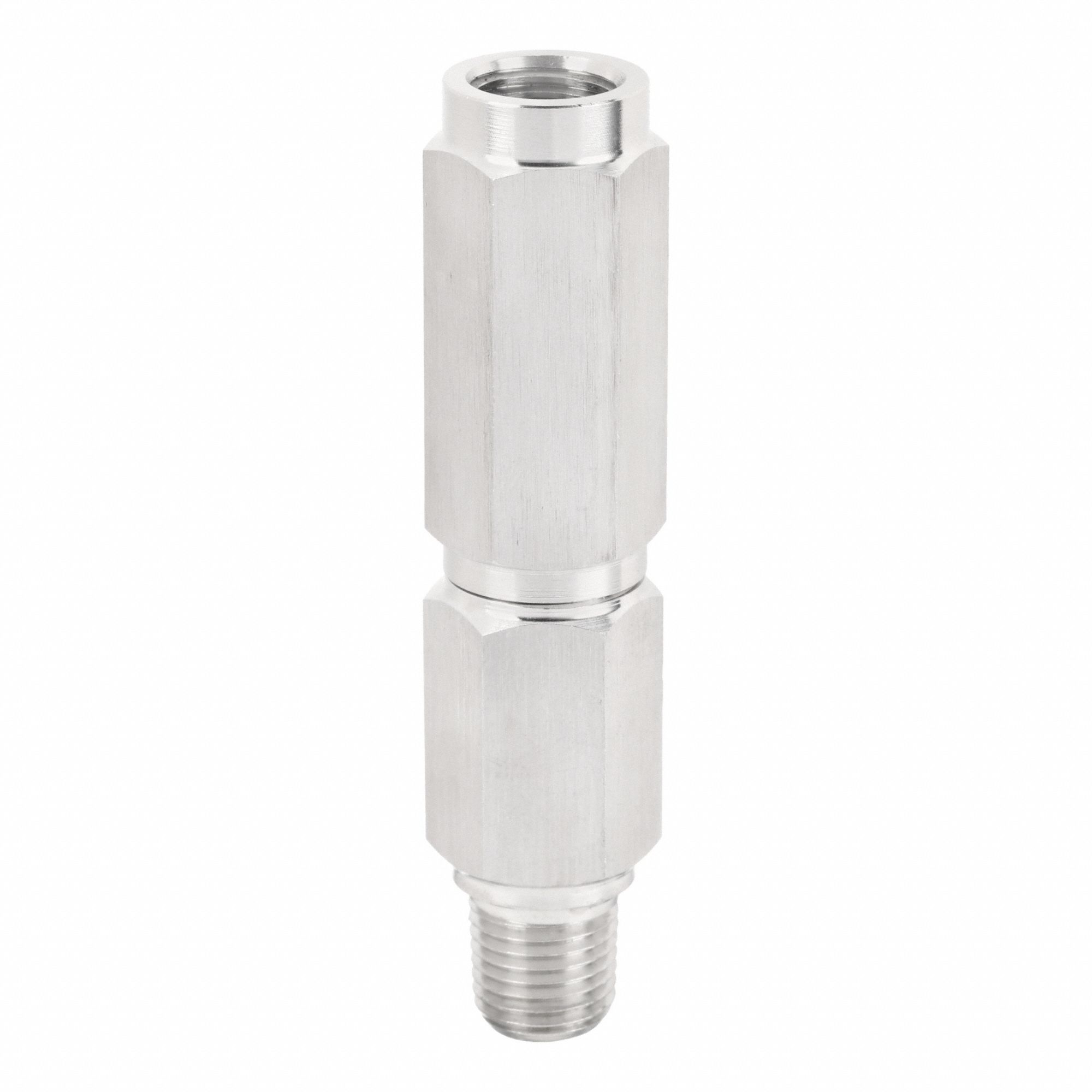 PRESSURE GAUGE SNUBBER, STAINLESS STEEL, PISTON, 1/4" STAINLESS STEEL NPT, 32 ° F TO 158 ° F