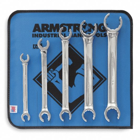 Armstrong Flare Nut Wrench Set, Full Polish - 5tv96