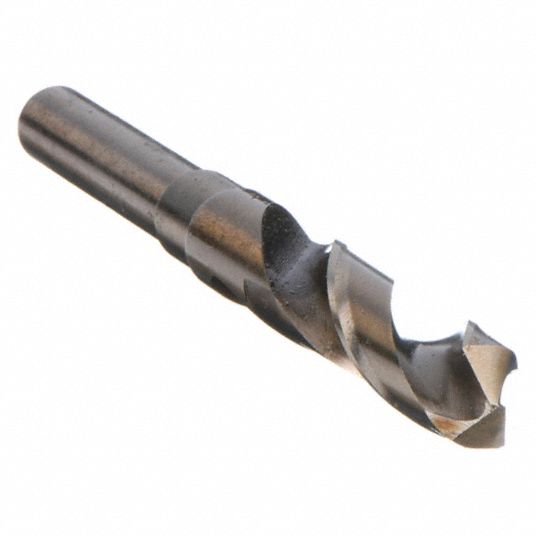 WESTWARD Reduced Shank Drill Bit, 25/32 in, 118 °, High Speed Steel