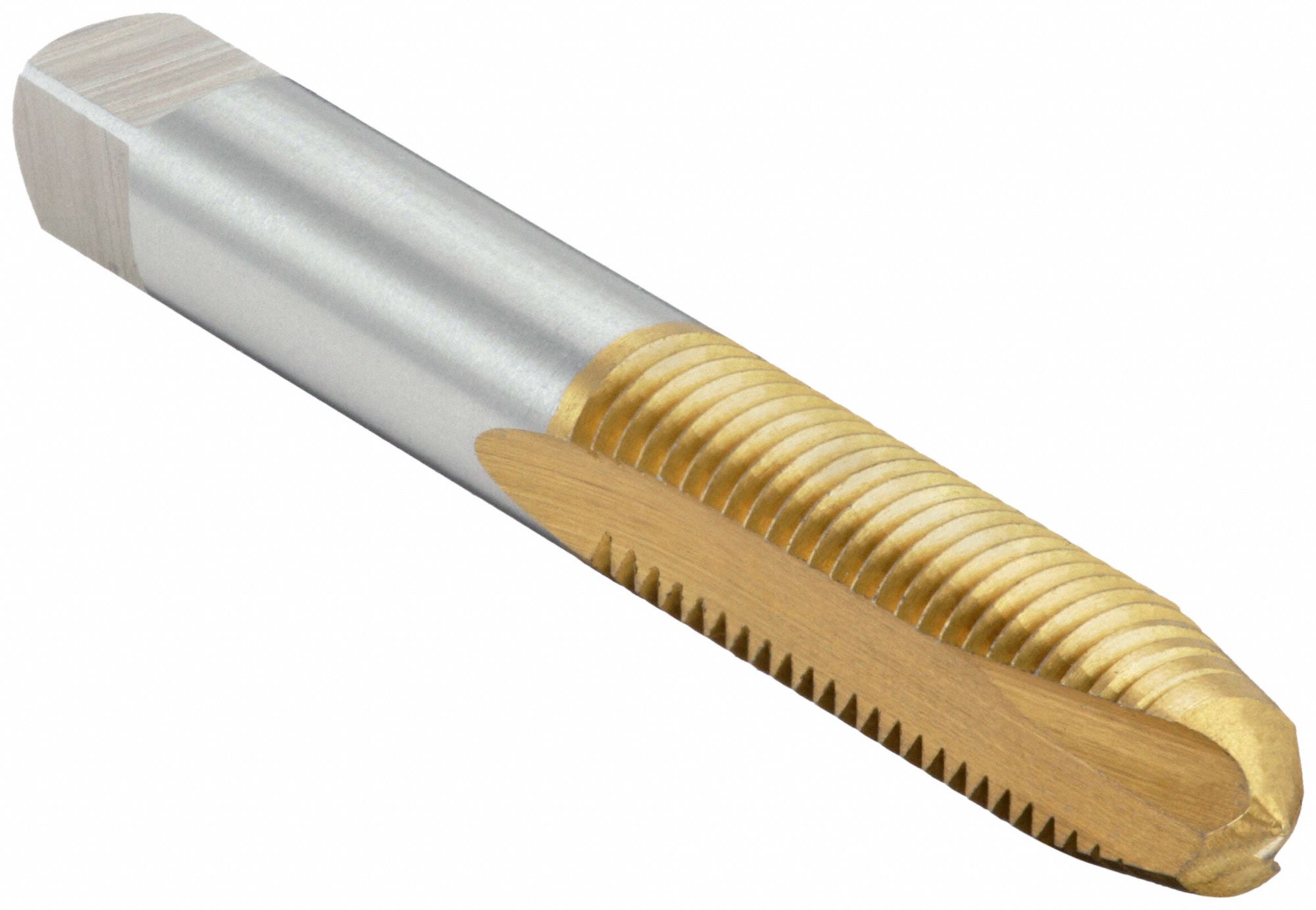 SPIRAL POINT TAP, M8X1.25 THREAD, 1⅛ IN THREAD L, 2 23/32 IN LENGTH, PLUG, TIN