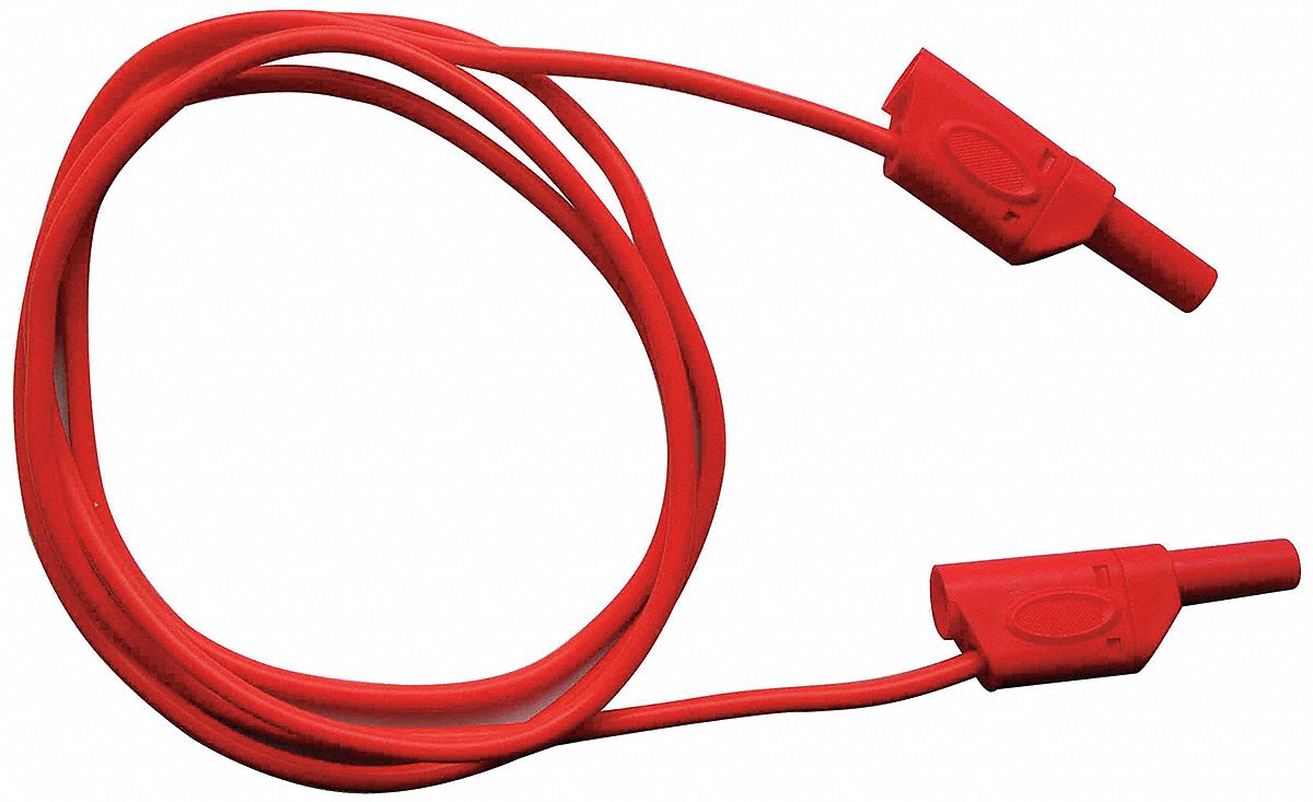 GRAINGER APPROVED Test Lead, Stackable Banana Plug, Red 5TXA85TXA8 Grainger