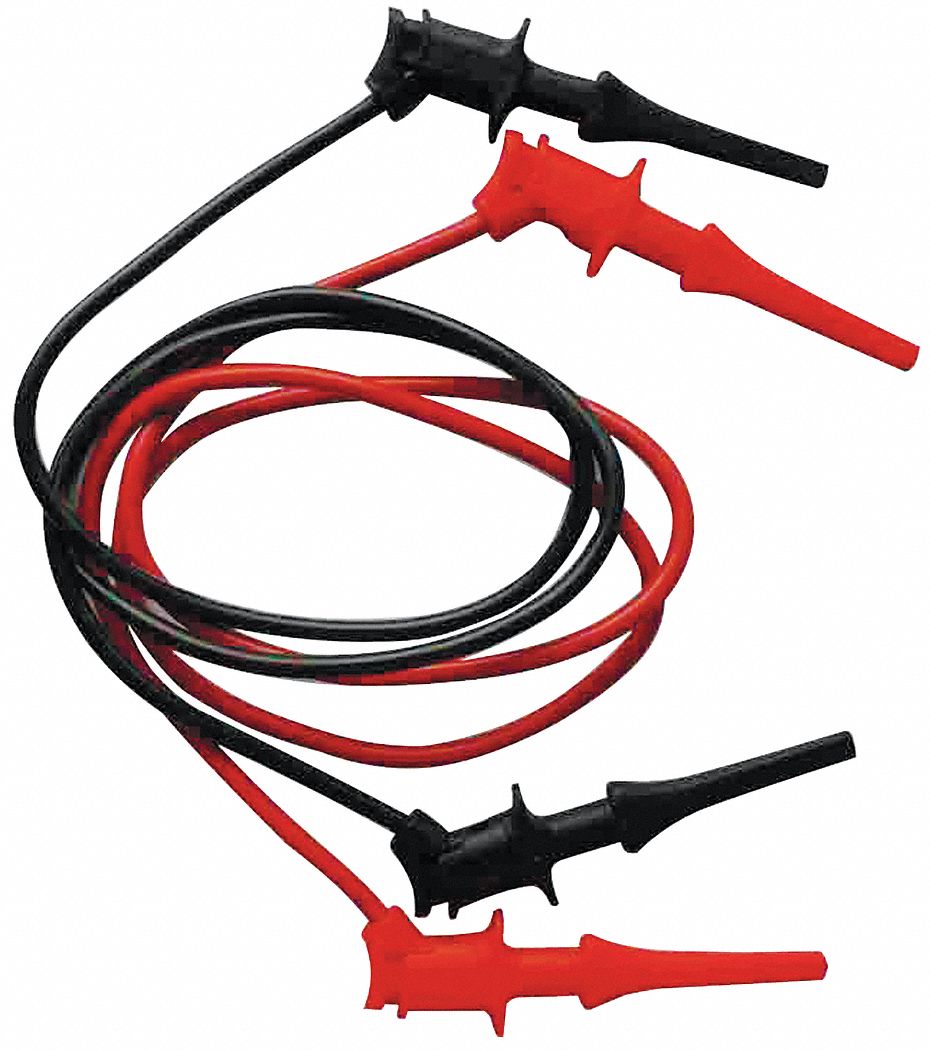 GRAINGER APPROVED Test Lead Set, Clip to Clip, 24 In 5TXC75TXC7