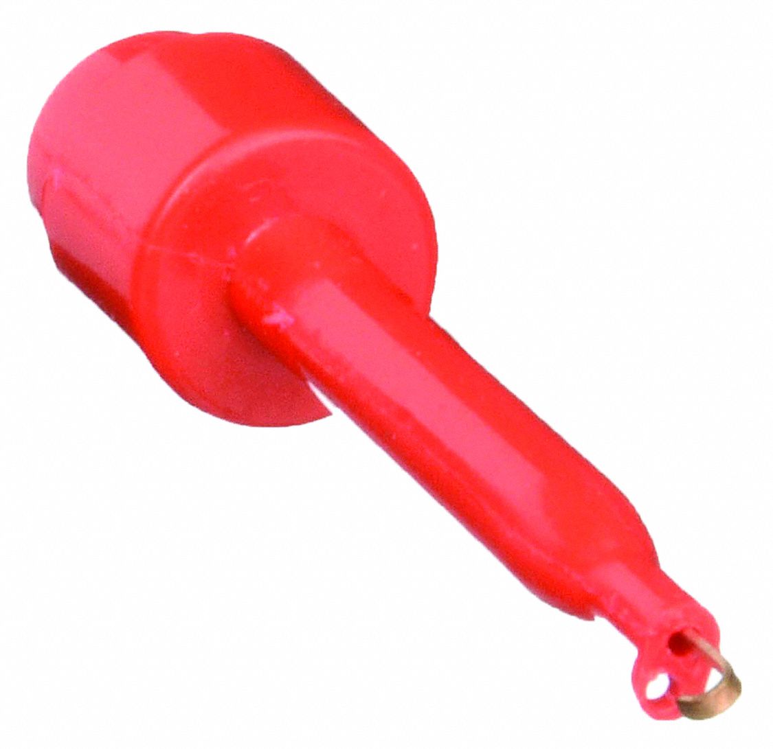 TEST CLIP,30VAC/60VDC,RED,PK10