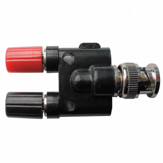 GRAINGER APPROVED BNC Adapter, Male to Double Binding Post 5TXE2