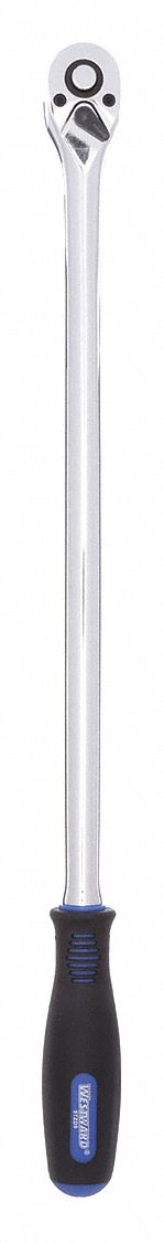 HAND RATCHET, 18 IN, CHROME, 3/8 IN